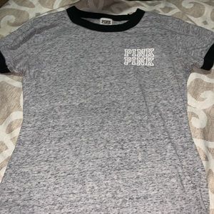 pink grey vs lounging shirt